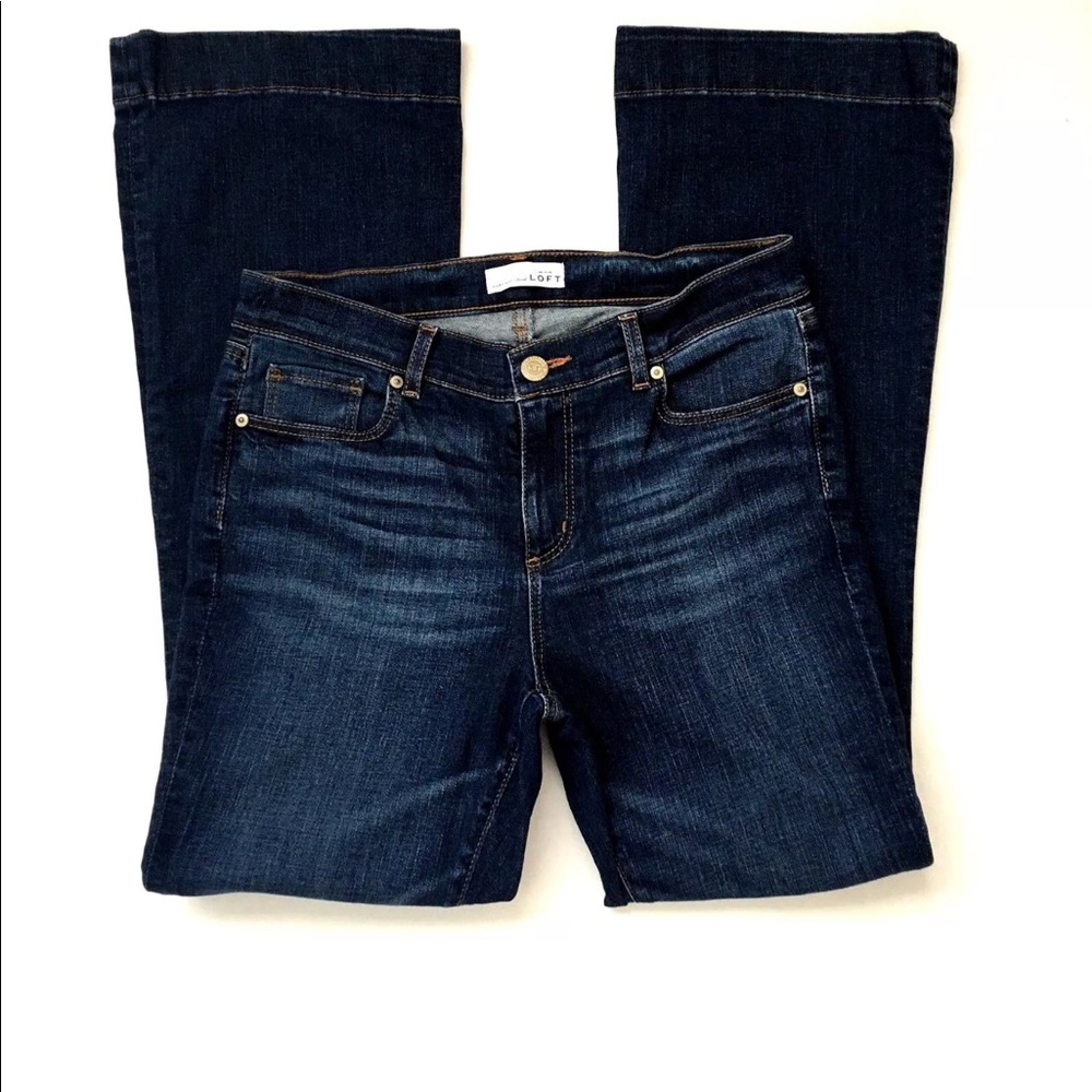 Ann Taylor Loft Flare Jeans Size 8 Dark Wash